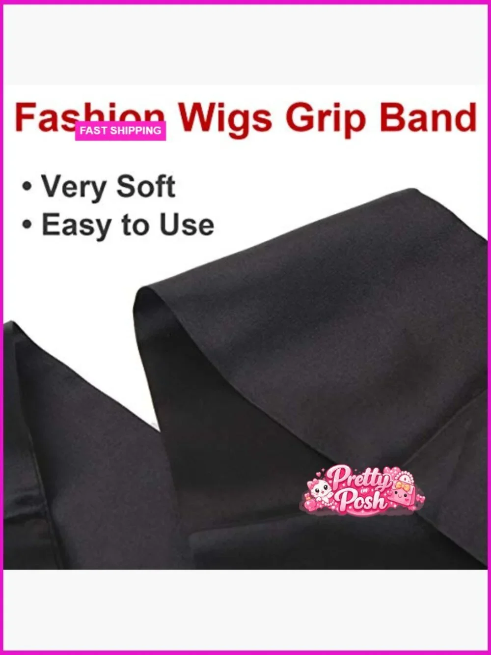 Satin Edge Scarves for Wigs, Non-Slip Hair Wrap, 58 Inch
